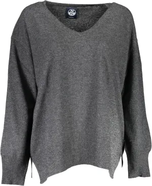 Chic V-Neck Recycled Fibers Women's Sweater Black