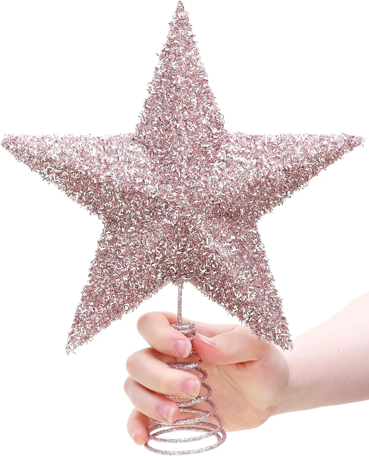 Christmas Concepts® 11 '' Sparkling Tree Top Star - Luxurious Christmas Decorations (Rose Gold)