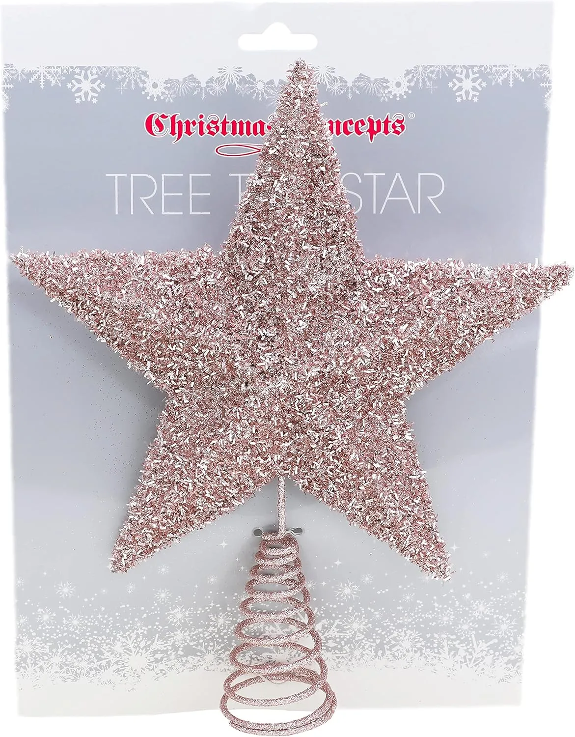 Christmas Concepts® 11 '' Sparkling Tree Top Star - Luxurious Christmas Decorations (Rose Gold)