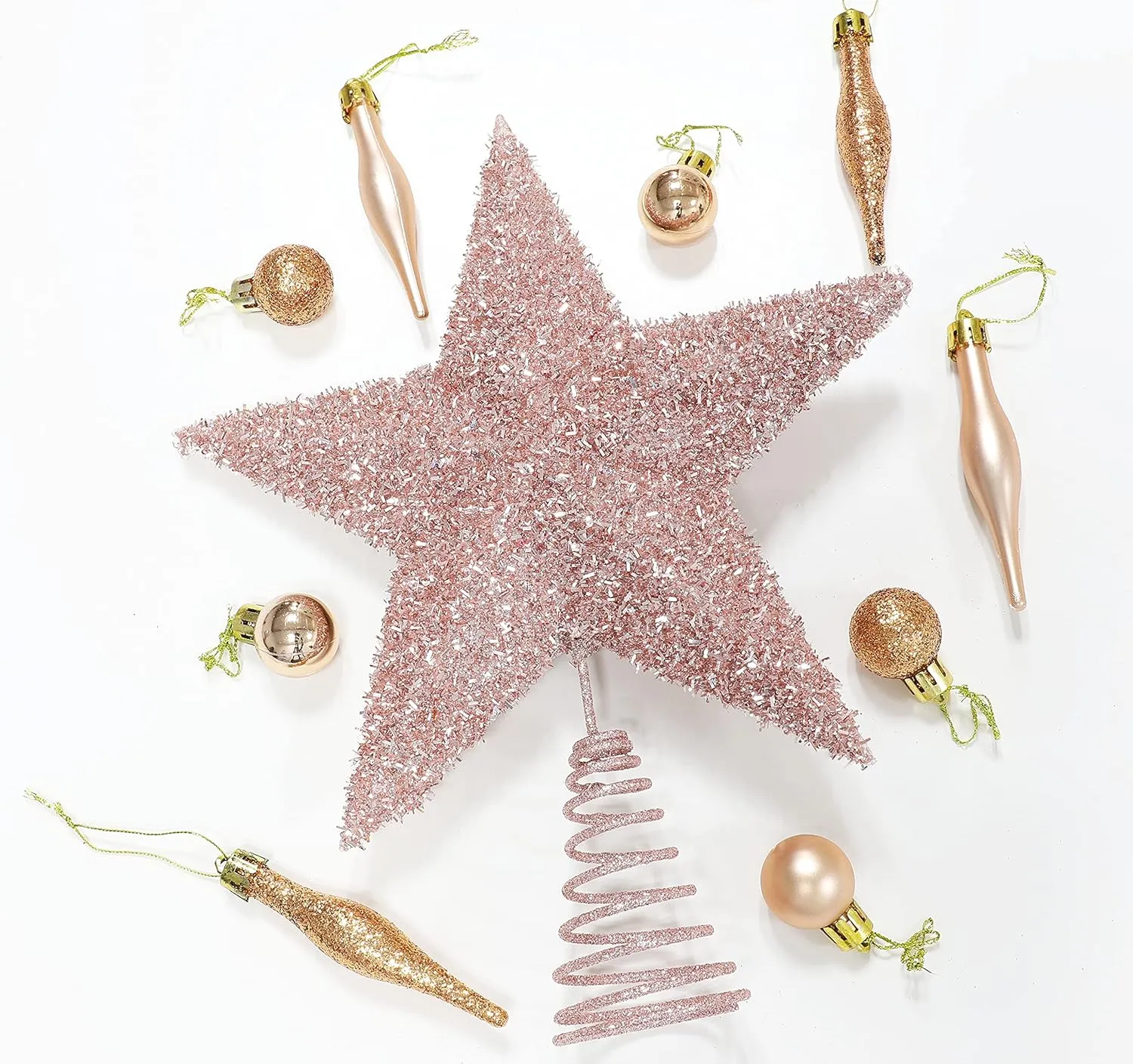 Christmas Concepts® 11 '' Sparkling Tree Top Star - Luxurious Christmas Decorations (Rose Gold)