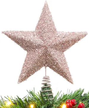 Christmas Concepts® 11 '' Sparkling Tree Top Star - Luxurious Christmas Decorations (Rose Gold)