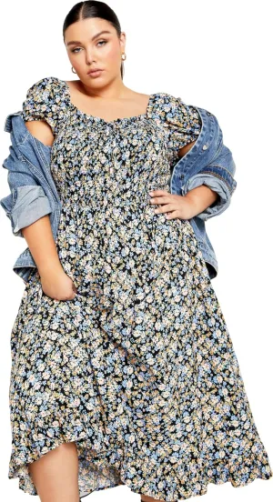 City Chic Plus Size Maxi Emilee in Powder Petal