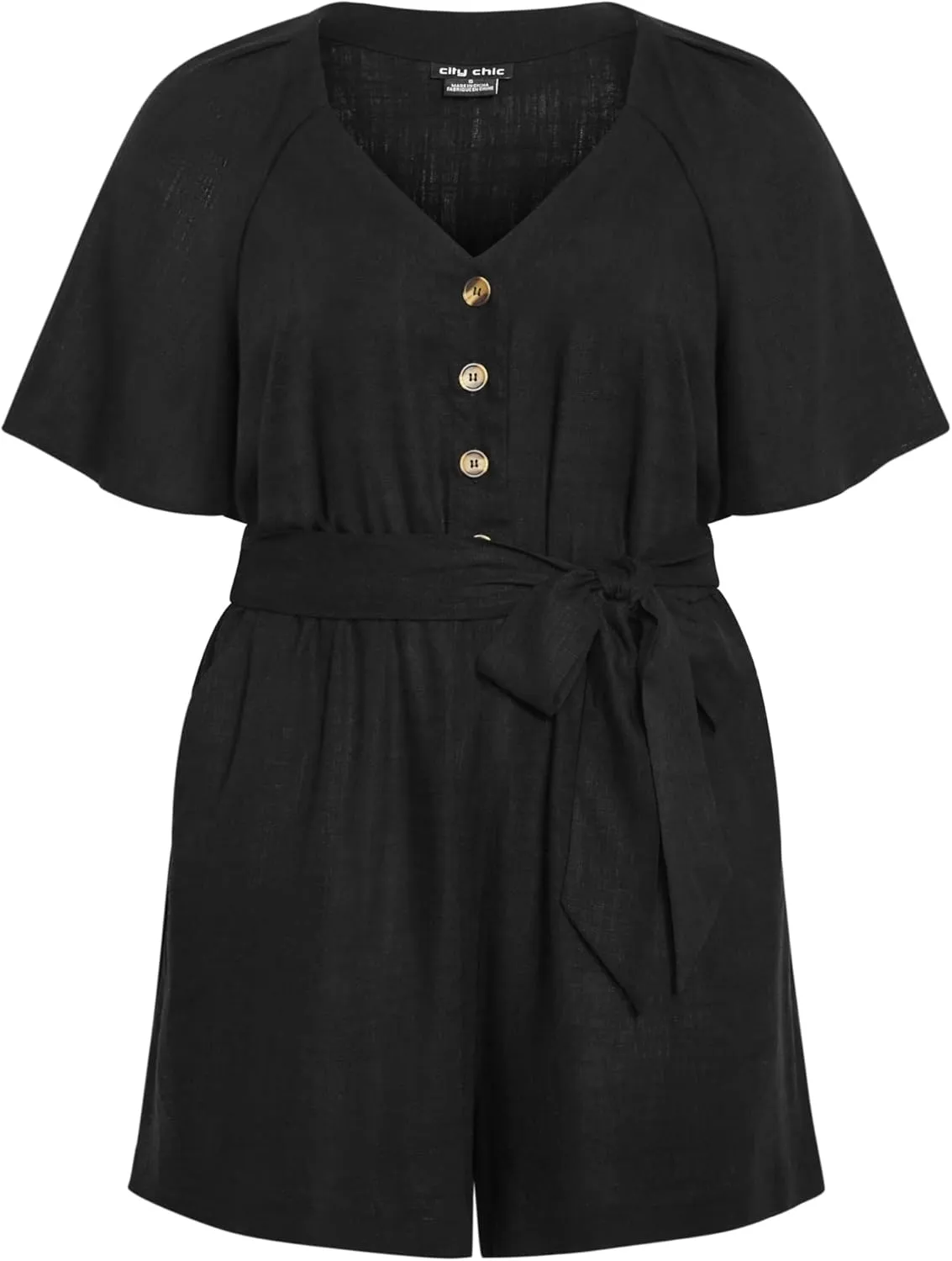City Chic Plus Size Playsuit, Brielle Playsuit