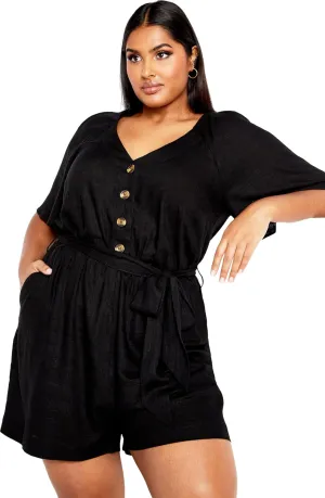 City Chic Plus Size Playsuit, Brielle Playsuit