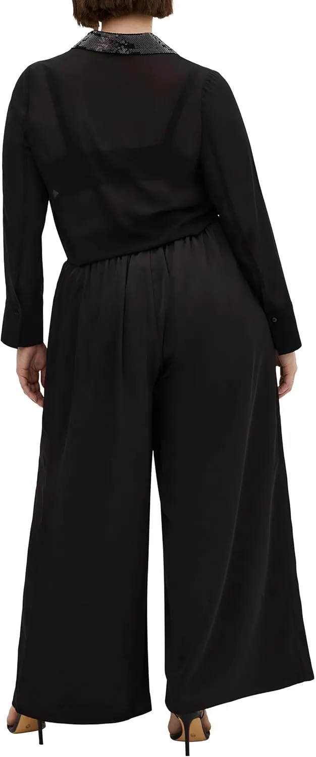 City Chic Plus Size Shirt Shooting Star in Black