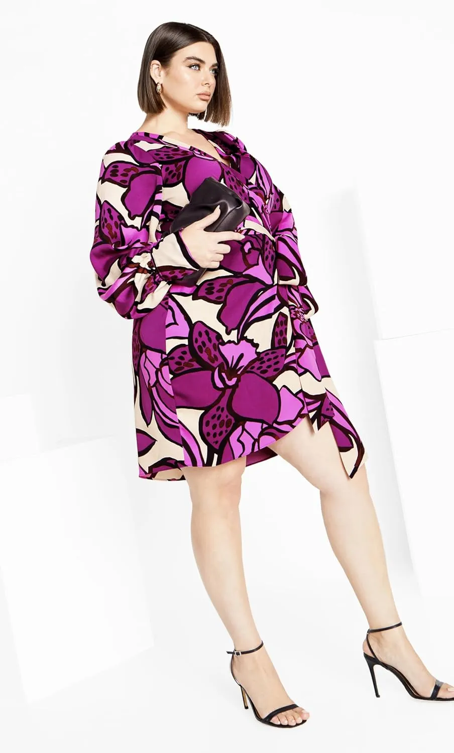 City Chic Women's Apparel Women's Amalia Print Dress
