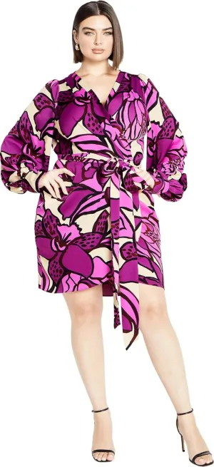 City Chic Women's Apparel Women's Amalia Print Dress