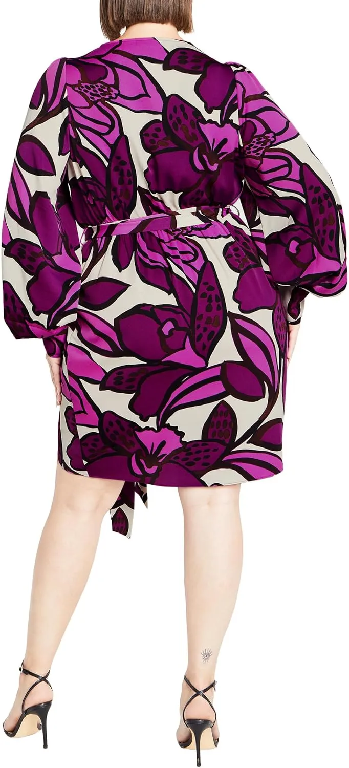 City Chic Women's Apparel Women's Amalia Print Dress