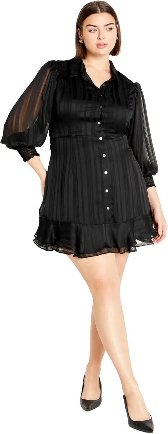 City Chic Women's Apparel Women's Stripe Lover Dress
