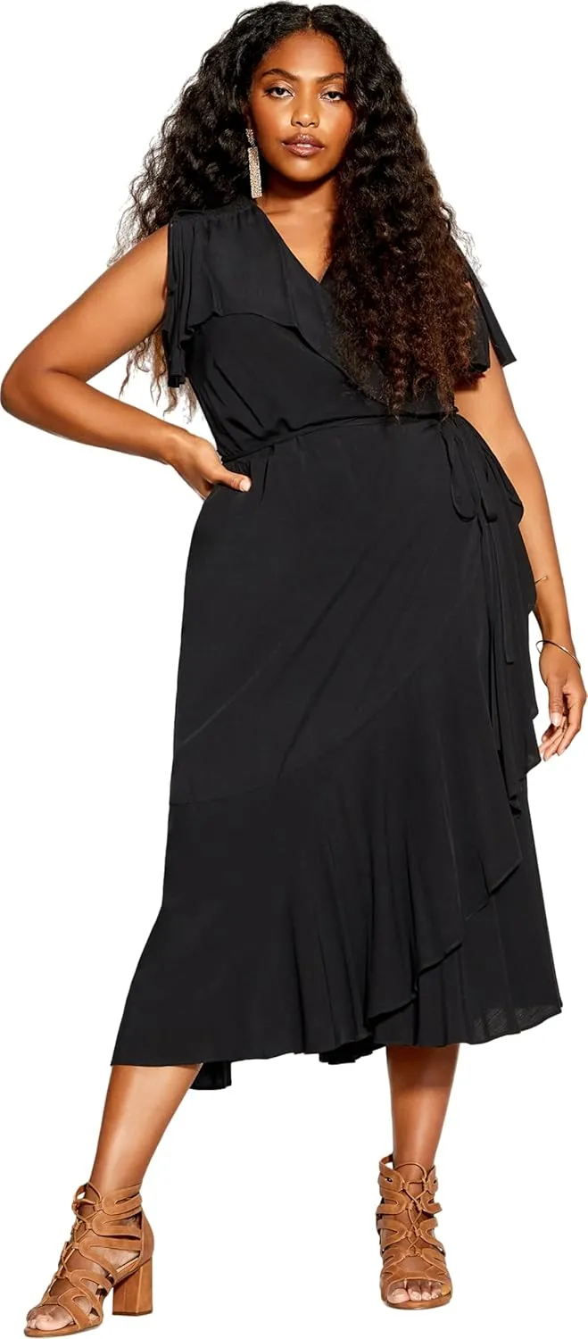 City Chic Women's Maxi Palm Love