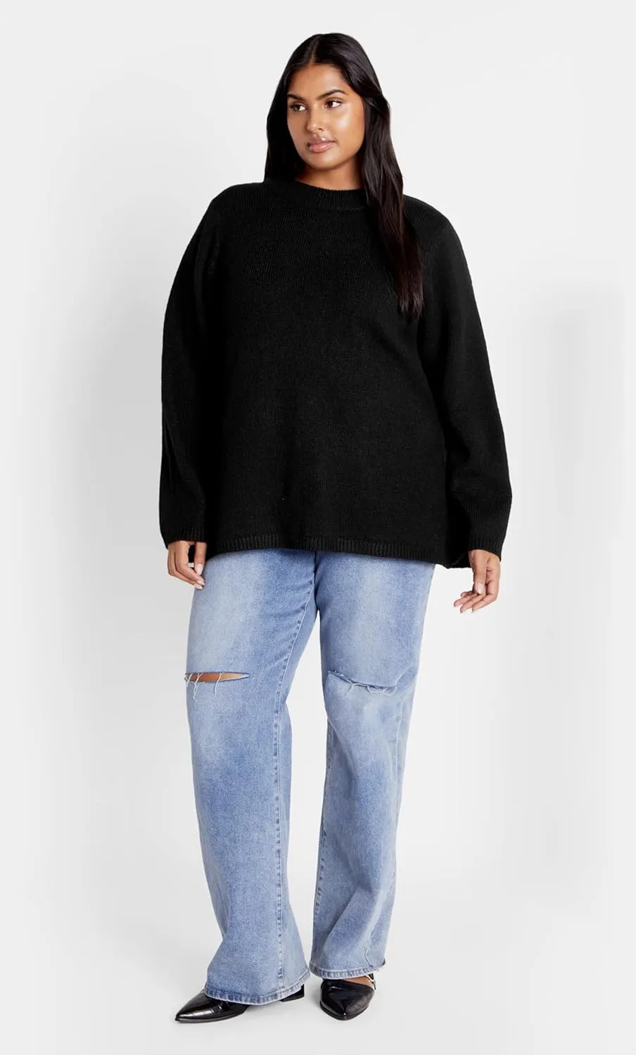 City Chic Women's Plus Size Bow Back Jumper