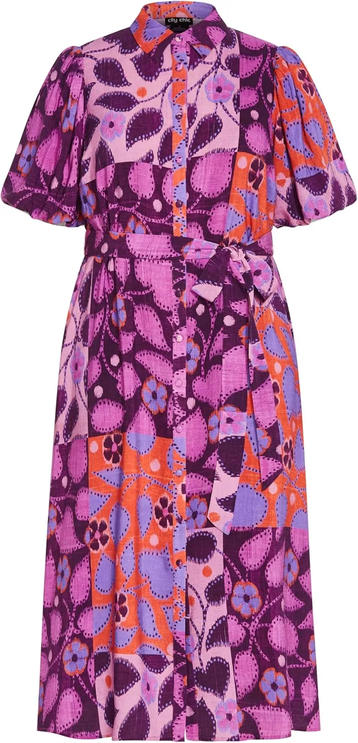 City Chic Women's Plus Size Dress Davina PRT