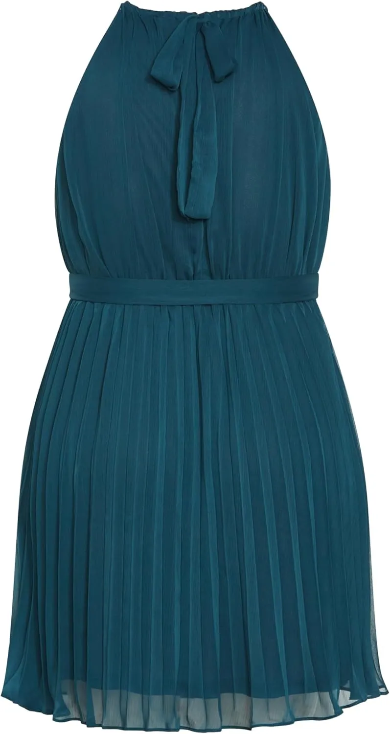 City Chic Women's Plus Size Dress - Kimmi Button Tie Waist