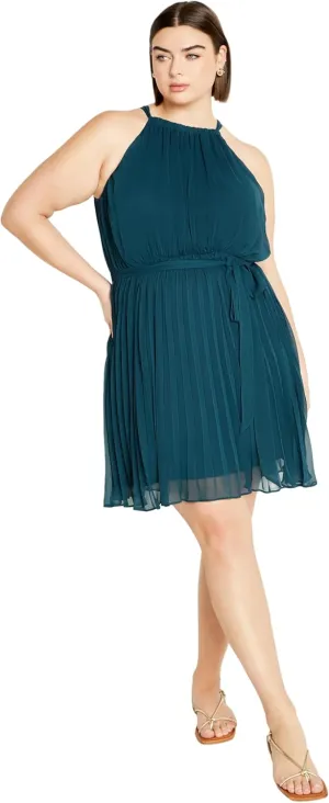 City Chic Women's Plus Size Dress - Kimmi Button Tie Waist