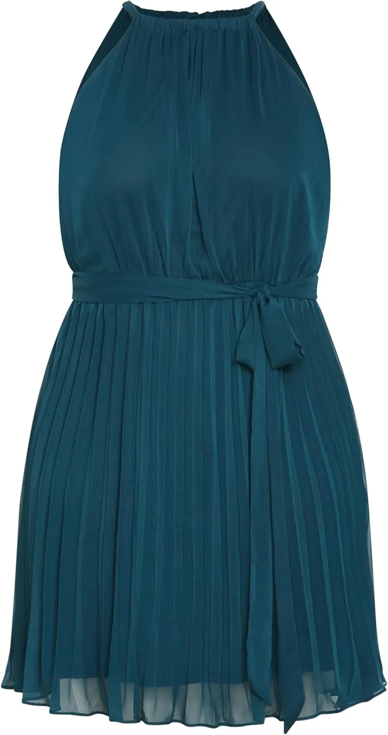 City Chic Women's Plus Size Dress - Kimmi Button Tie Waist