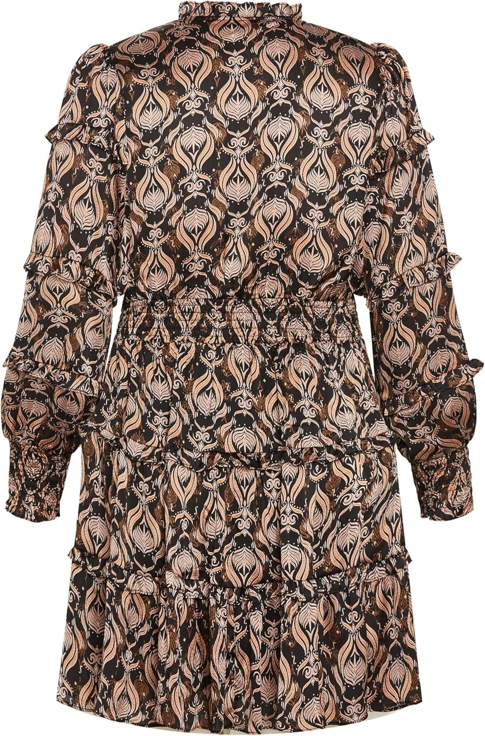 City Chic Women's Plus Size Dress Ruffle Fan