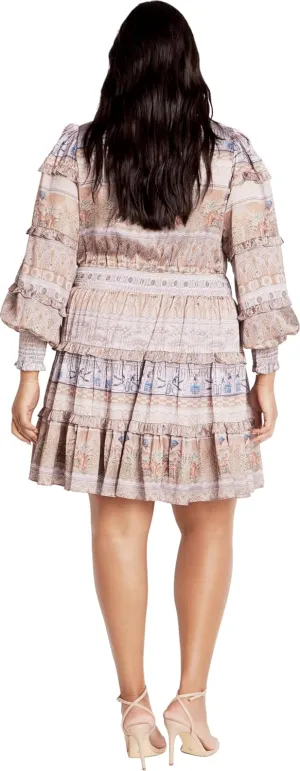 City Chic Women's Plus Size Dress-Ruffle Nile