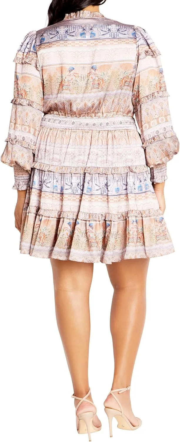 City Chic Women's Plus Size Dress-Ruffle Nile