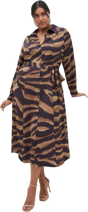 City Chic Women's Plus Size Dress-Untamed