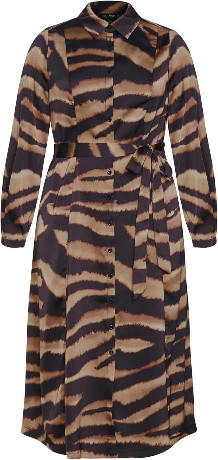 City Chic Women's Plus Size Dress-Untamed