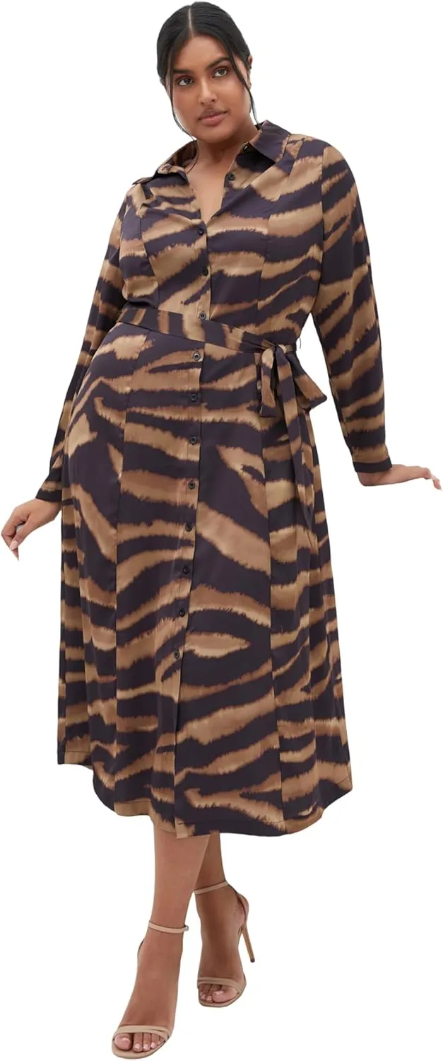 City Chic Women's Plus Size Dress-Untamed