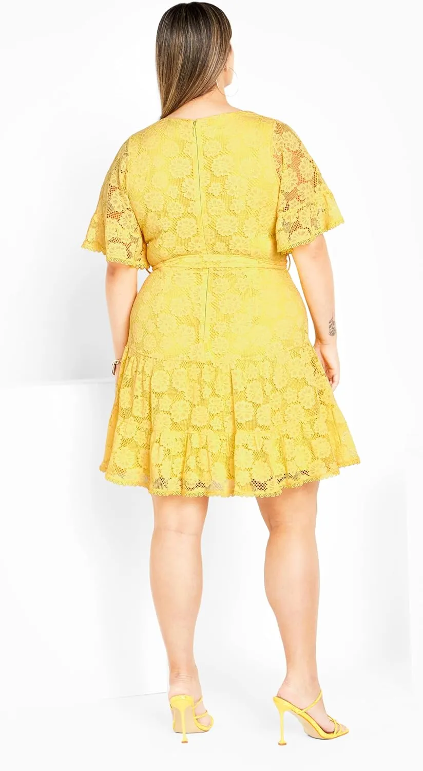 City Chic Women's Plus Size Garden Kisses Dress