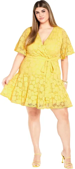 City Chic Women's Plus Size Garden Kisses Dress