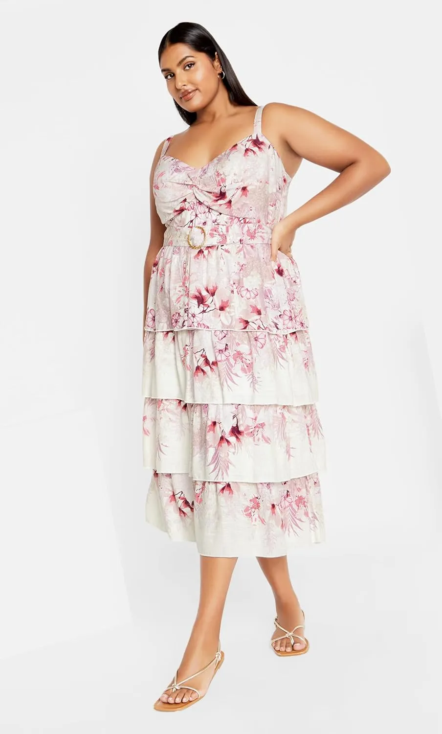 City Chic Women's Plus Size Isabella Border Dress