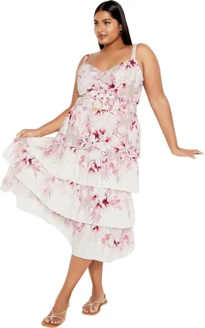 City Chic Women's Plus Size Isabella Border Dress