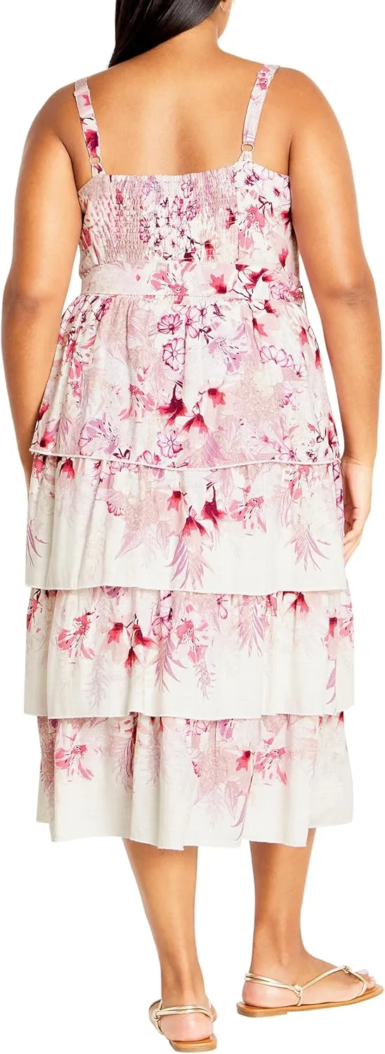 City Chic Women's Plus Size Isabella Border Dress