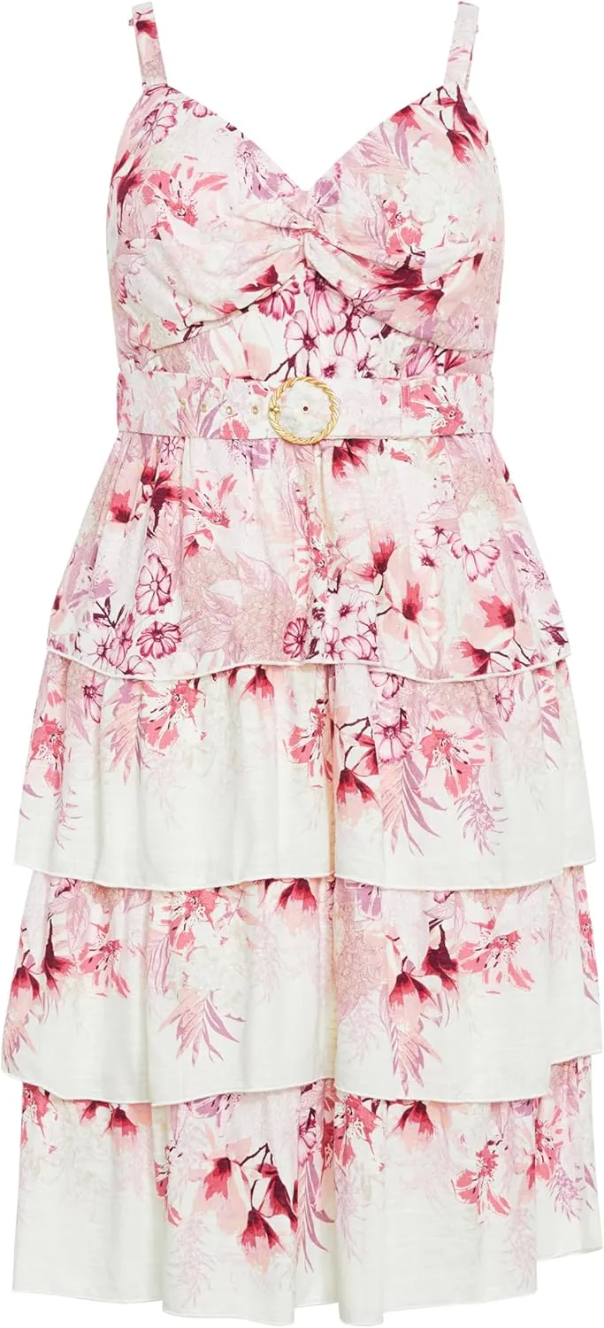 City Chic Women's Plus Size Isabella Border Dress