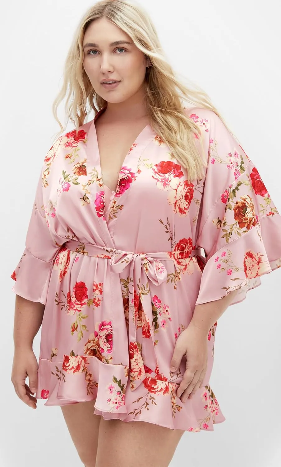 City Chic Women's Plus Size Kimono - Arcadia Short