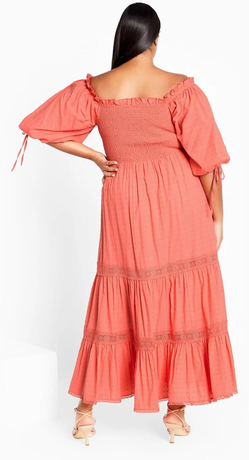 City Chic Women's Plus Size Love Shirred Dress