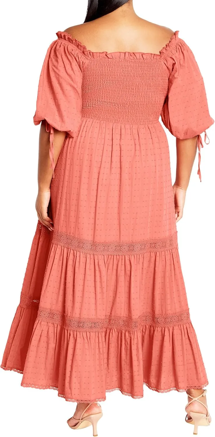 City Chic Women's Plus Size Love Shirred Dress