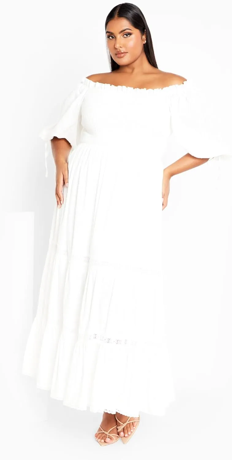 City Chic Women's Plus Size Love Shirred Dress