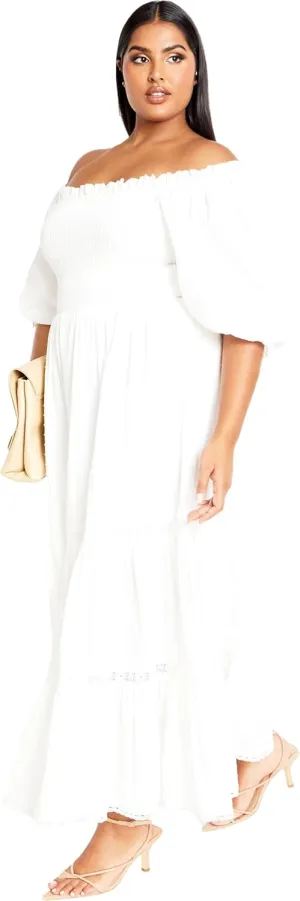 City Chic Women's Plus Size Love Shirred Dress