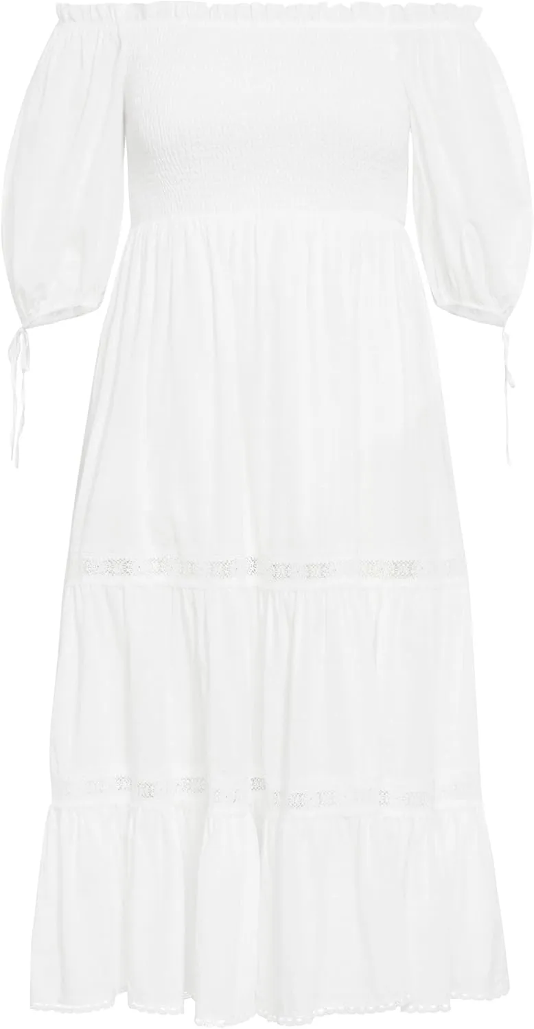 City Chic Women's Plus Size Love Shirred Dress