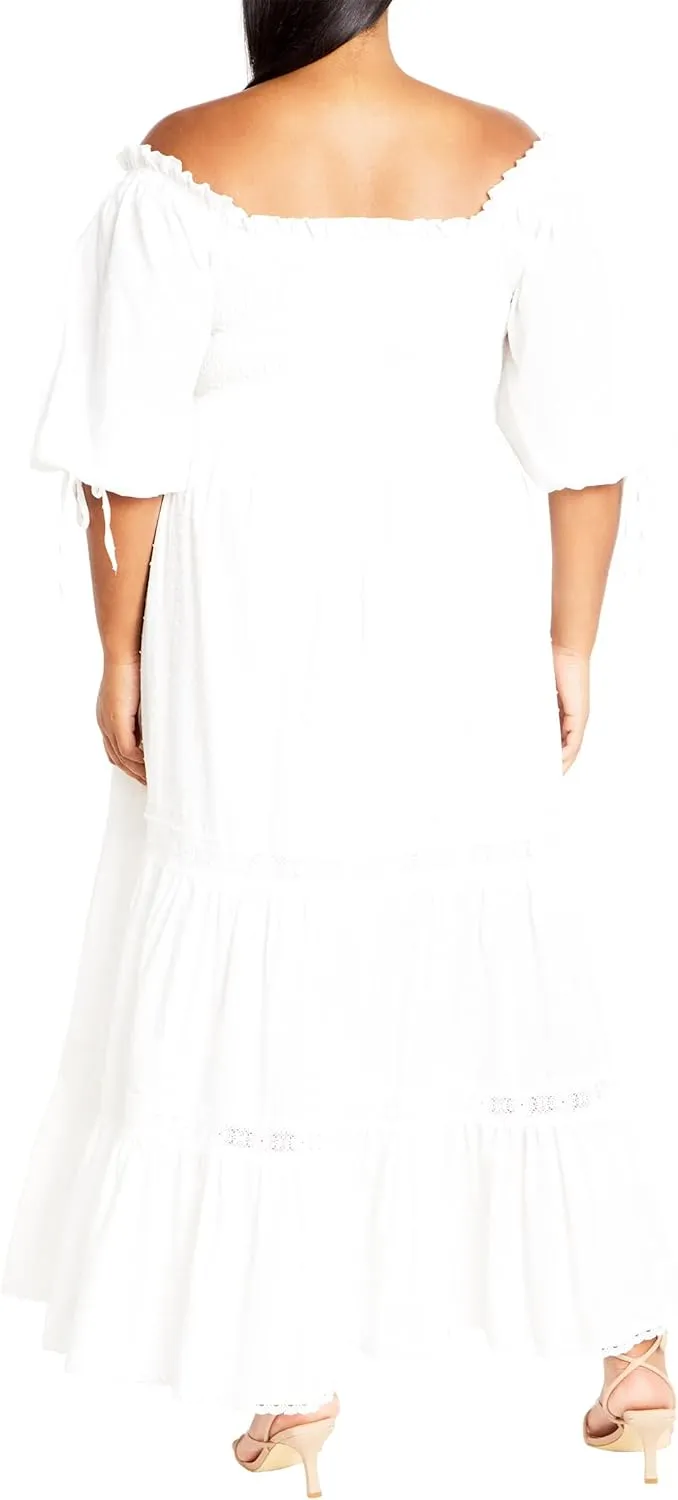 City Chic Women's Plus Size Love Shirred Dress
