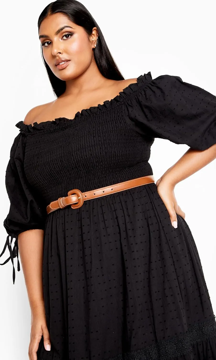 City Chic Women's Plus Size Love Shirred Dress