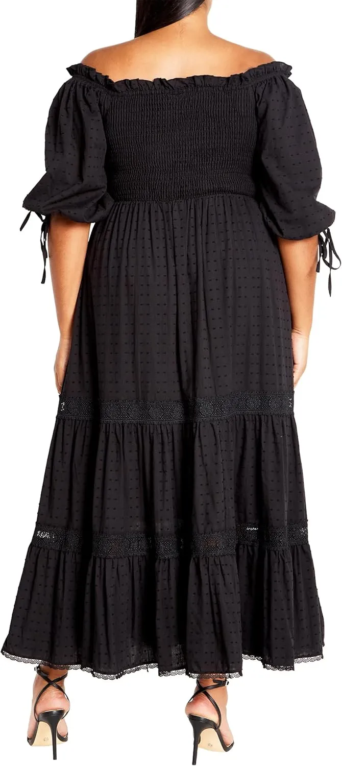 City Chic Women's Plus Size Love Shirred Dress