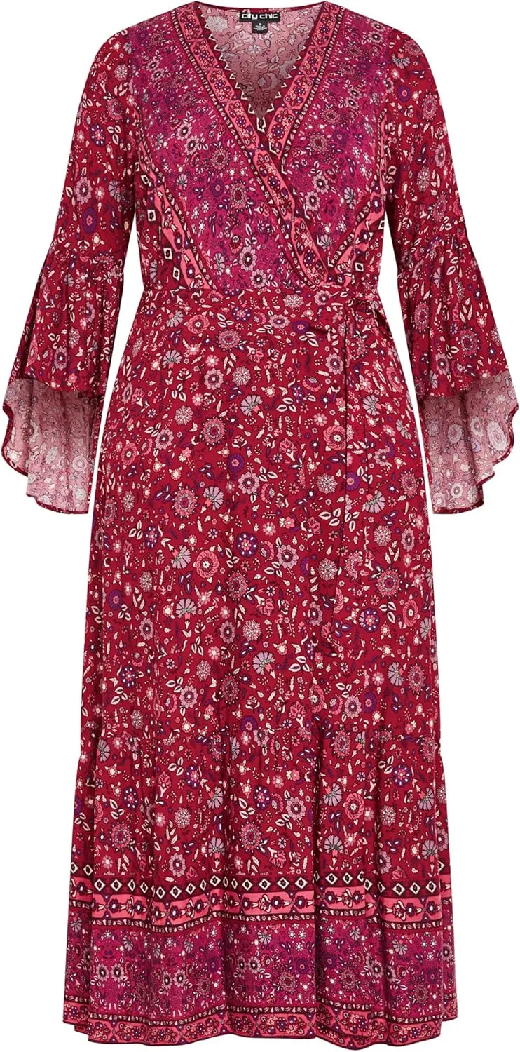City Chic Women's Plus Size Maxi Dress - Belle Wrap