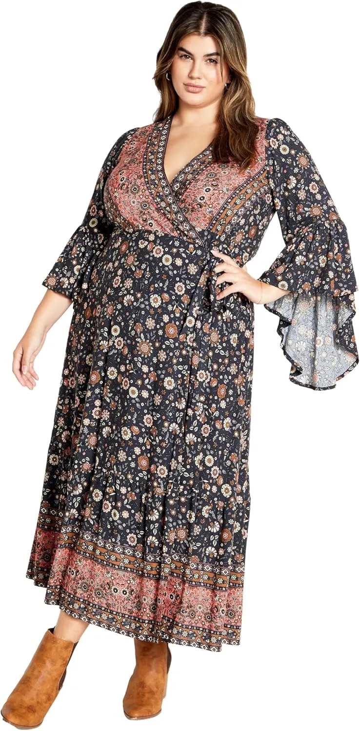 City Chic Women's Plus Size Maxi Dress - Belle Wrap