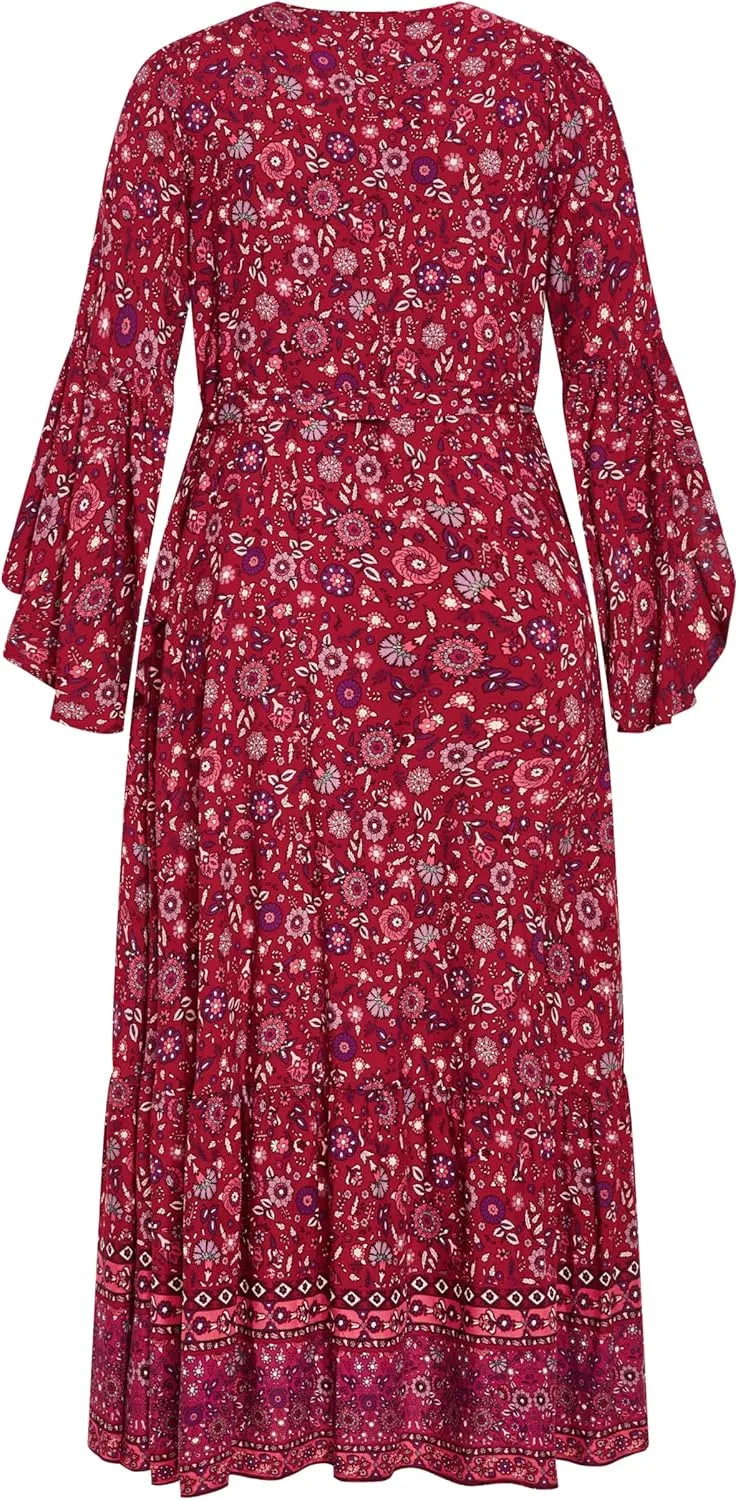 City Chic Women's Plus Size Maxi Dress - Belle Wrap