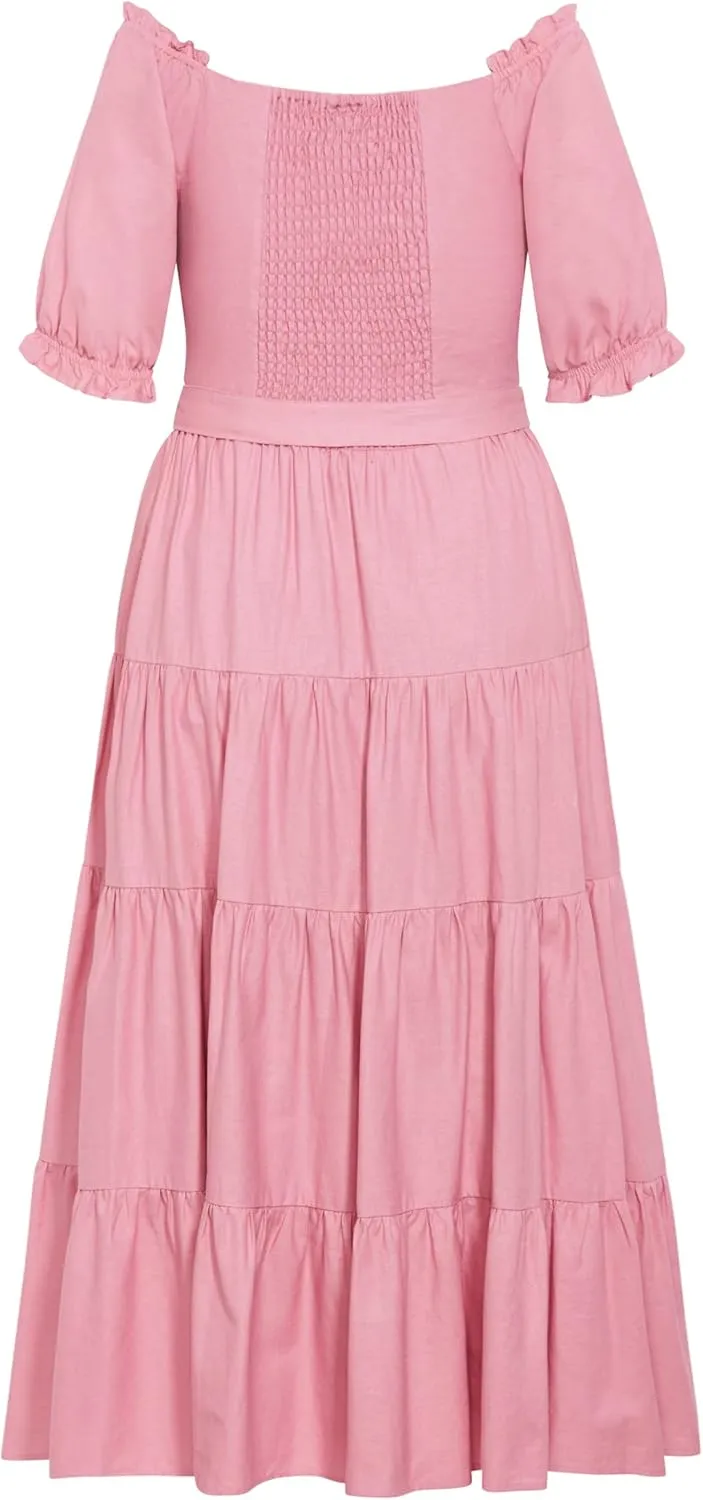 City Chic Women's Plus Size Puff Sleeve Maxi Dress
