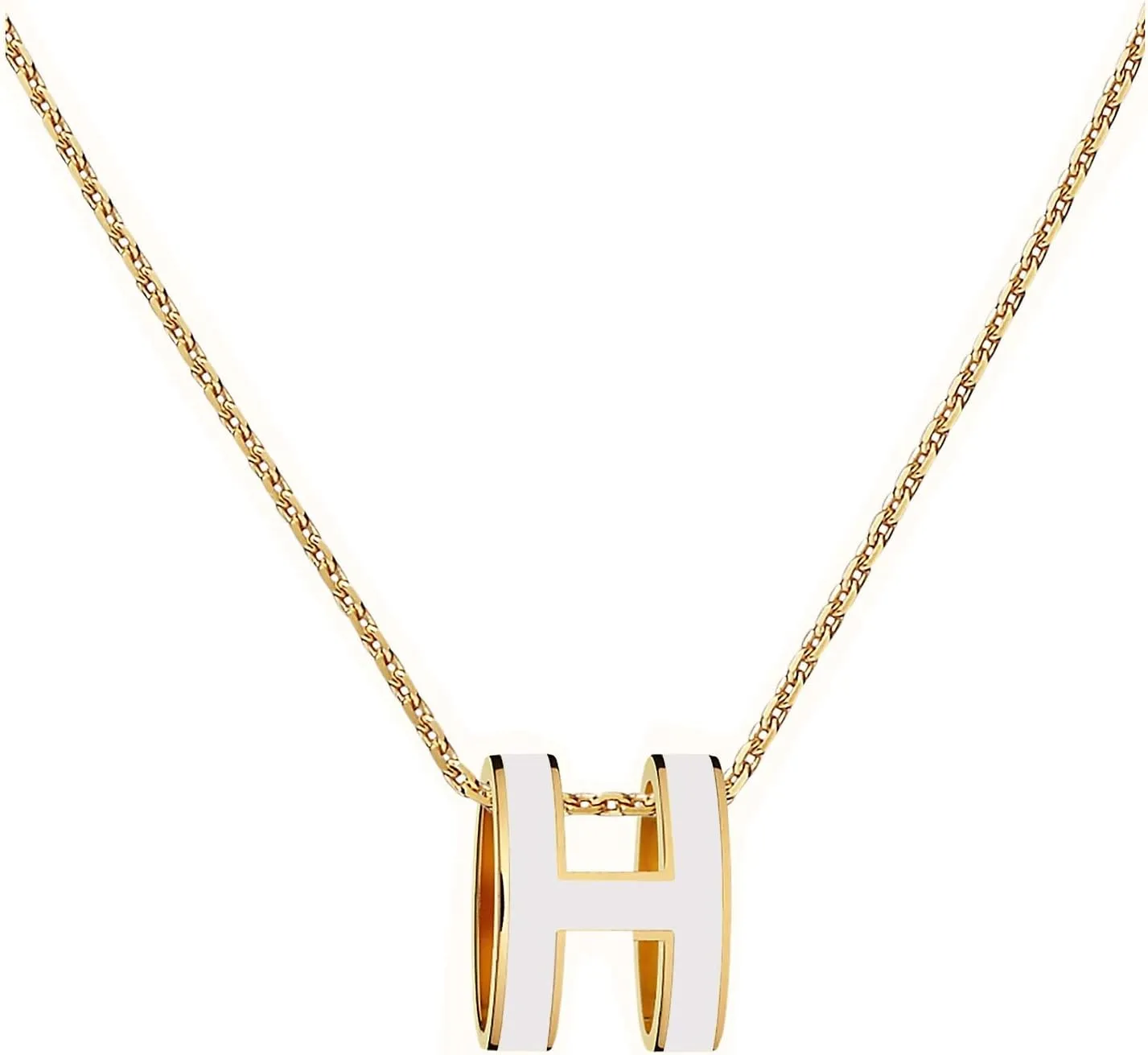 Classic Letter Design 18K Gold Plated Womens Necklace Colorful Color Optional Women's Pendant