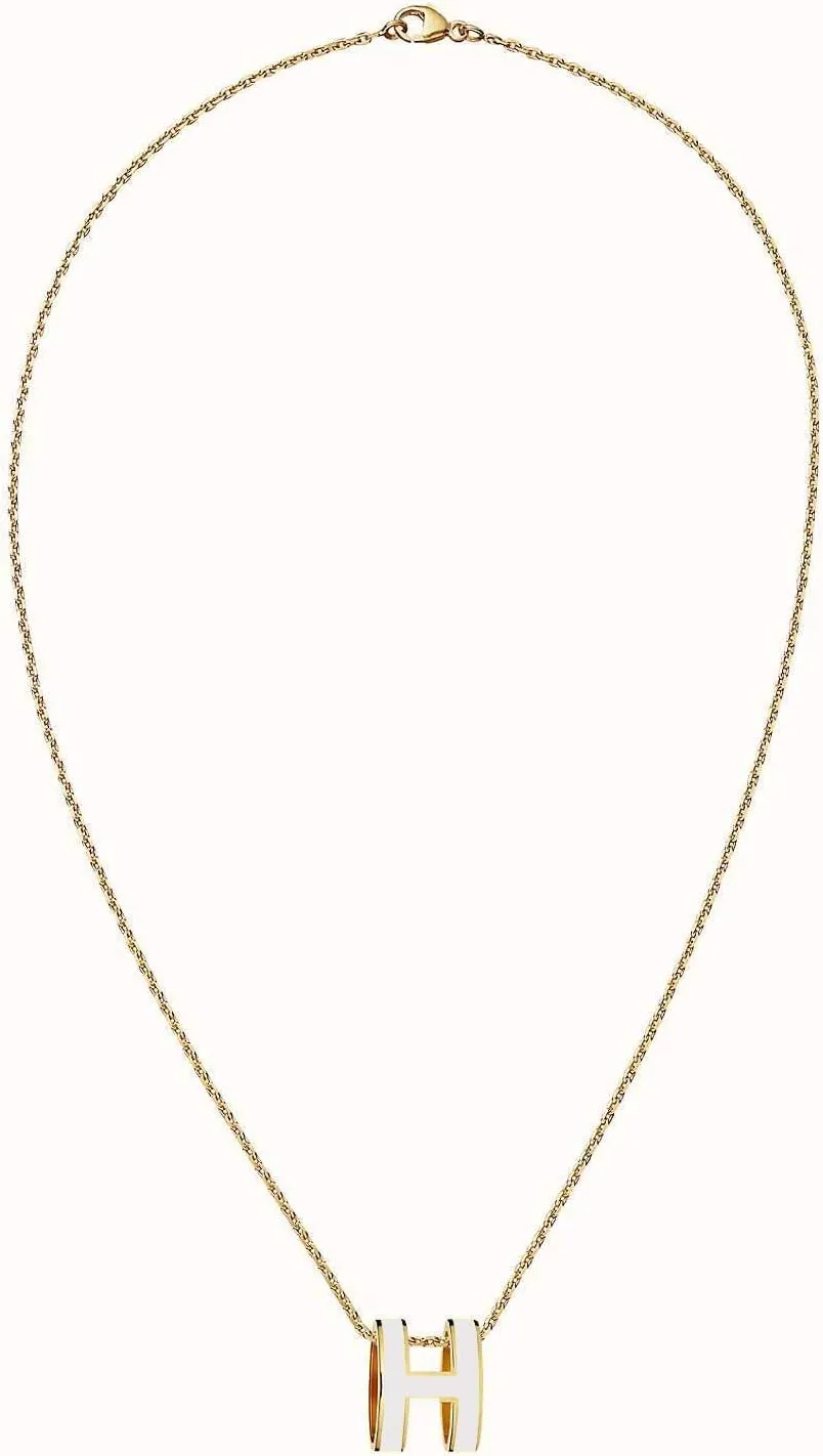Classic Letter Design 18K Gold Plated Womens Necklace Colorful Color Optional Women's Pendant