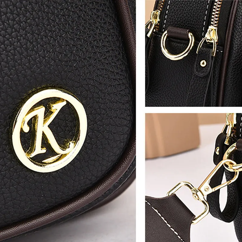 Classic Multifunctional Compartments Adjustable Crossbody Bag
