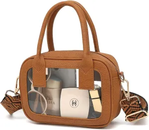 Clear Crossbody Bag Stadium Approved, Top Handle Clear Stadium Purse for Women Clear Bag for Stadium Events, Concerts