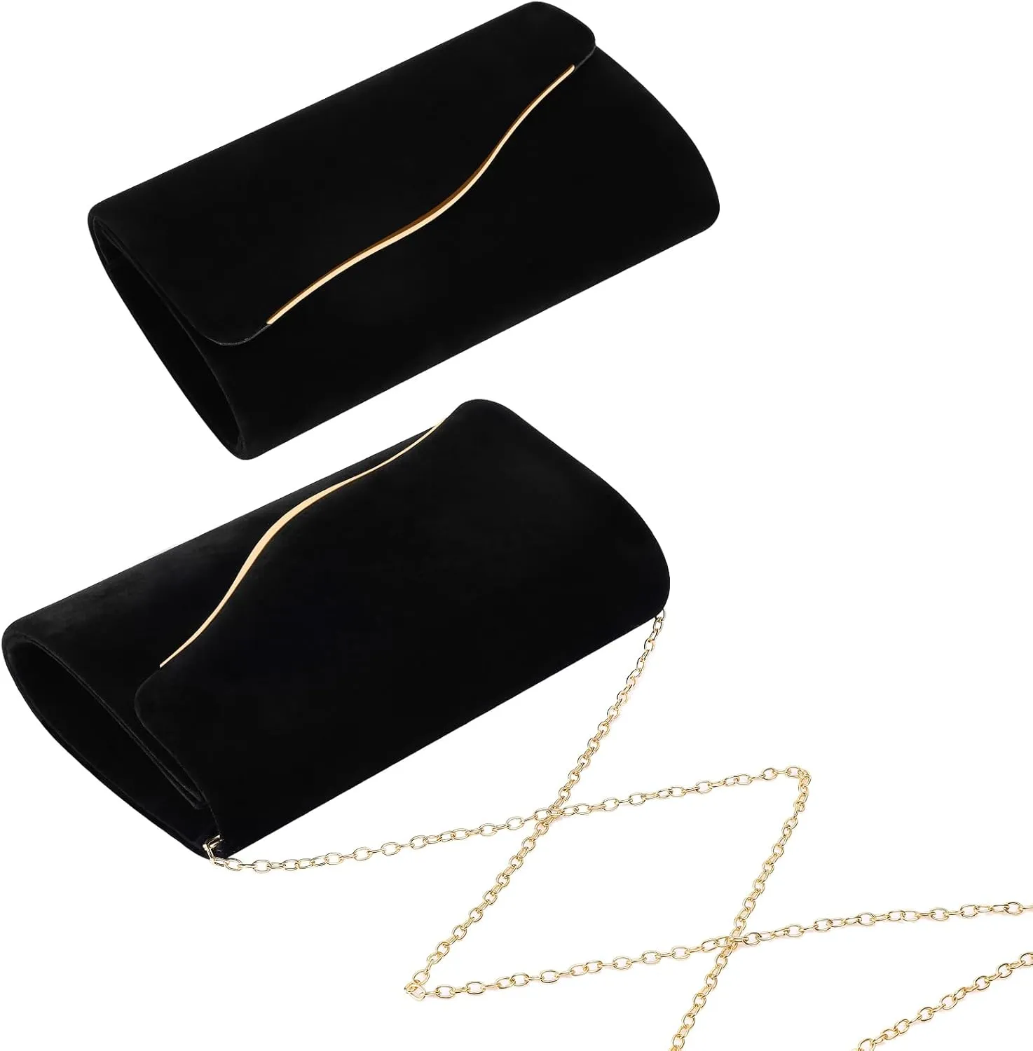 Clutch Purses for Women Evening Bag Faux Suede Formal Party Wedding Cocktail Prom