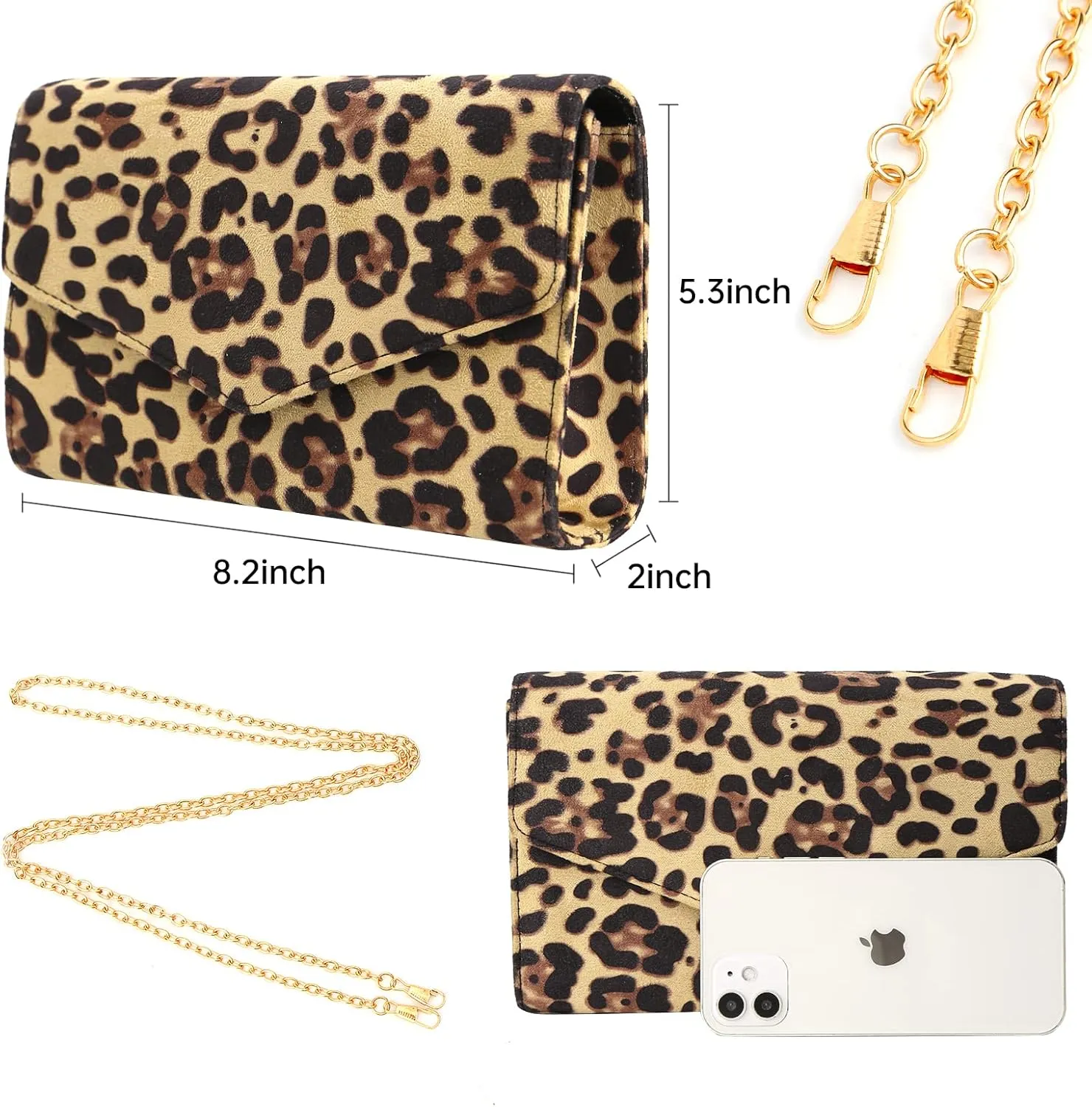 Clutch Purses for Women Evening Bag Faux Suede Formal Party Wedding Cocktail Prom